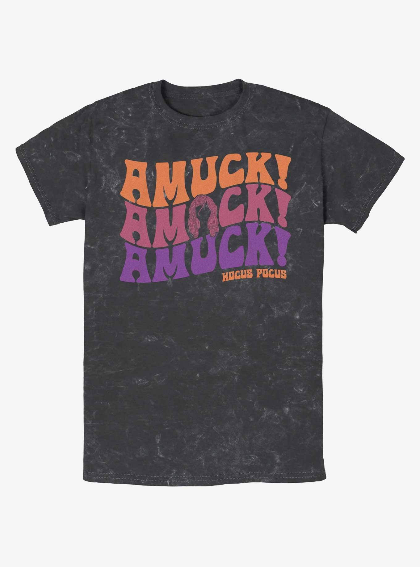 Disney Hocus Pocus Amuck, Amuck, Amuck! Mineral Wash T-Shirt, BLACK, hi-res