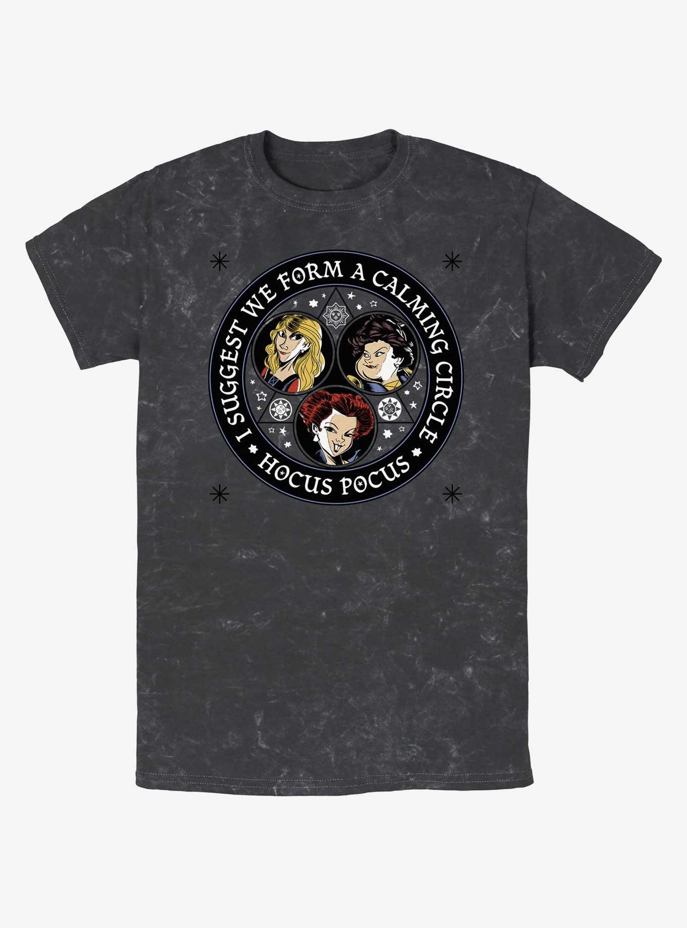 Disney Hocus Pocus Sanderson Sisters Calming Circle Mineral Wash T-Shirt