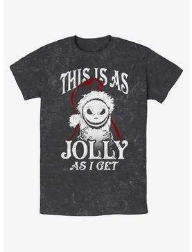 Plus Size Disney The Nightmare Before Christmas Jolly Santa Jack Mineral Wash T-Shirt, , hi-res