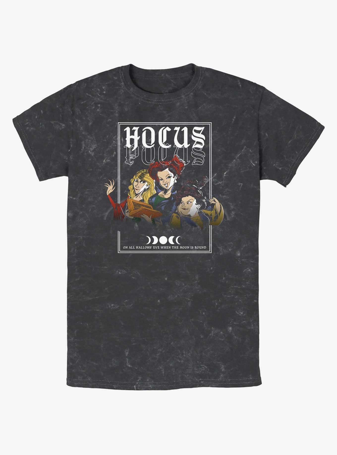 Disney Hocus Pocus The Sanderson Sisters Mineral Wash T-Shirt, BLACK, hi-res