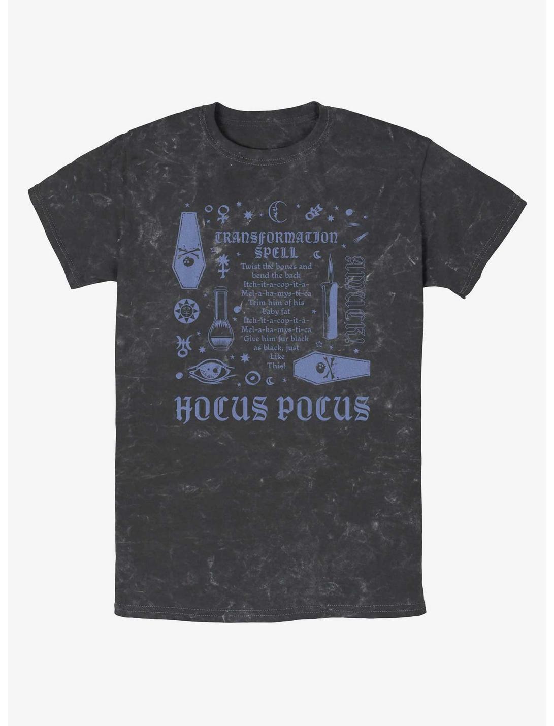 Disney Hocus Pocus Transformation Spell Lyrics Mineral Wash T Shirt Multi Hot Topic