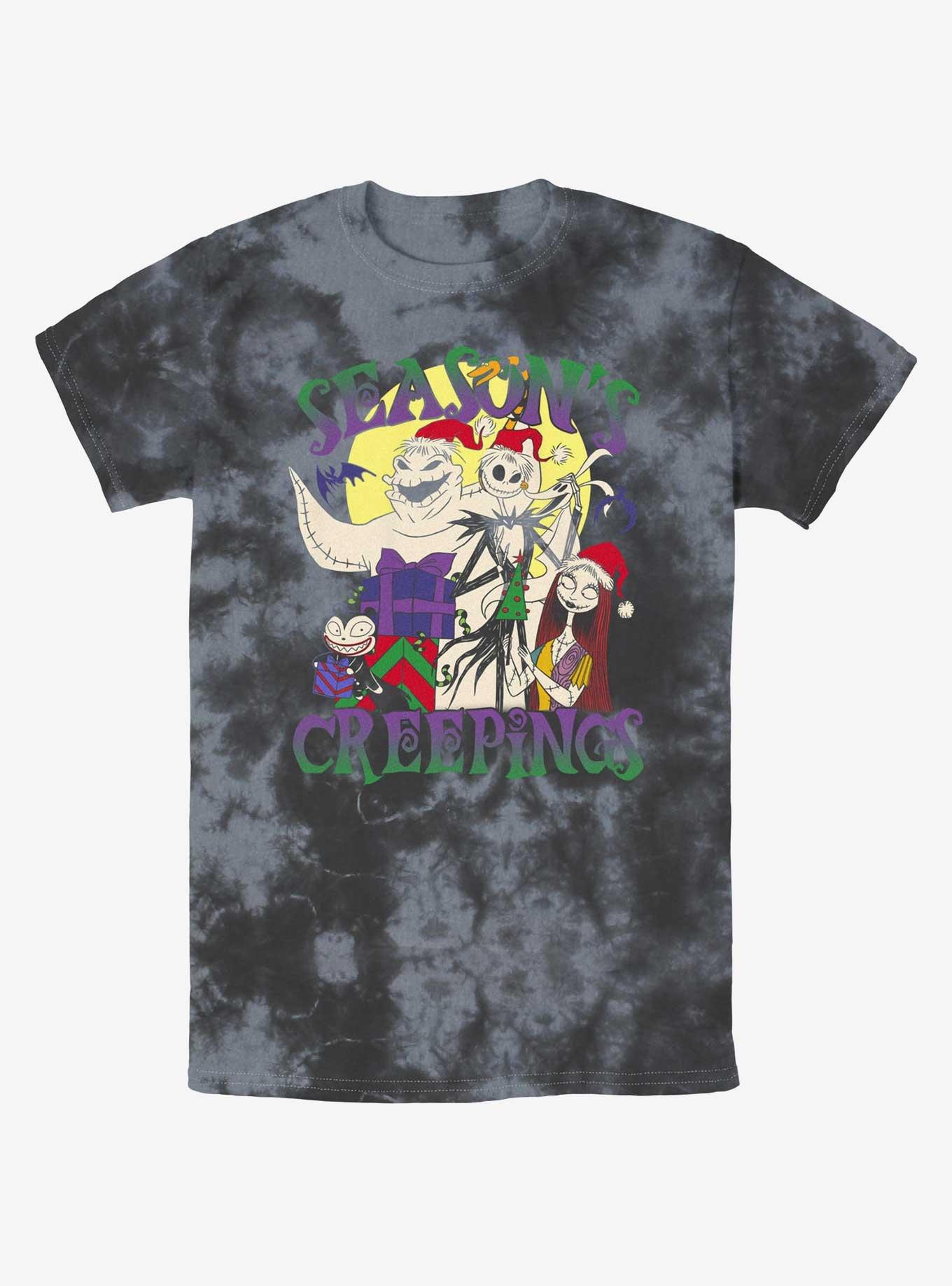 The Nightmare Before Christmas Season's Creepings Oogie, Jack & Sally Tie-Dye T-Shirt, , hi-res