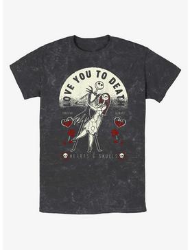 Plus Size Disney The Nightmare Before Christmas Jack and Sally Love You To Death Mineral Wash T-Shirt, , hi-res