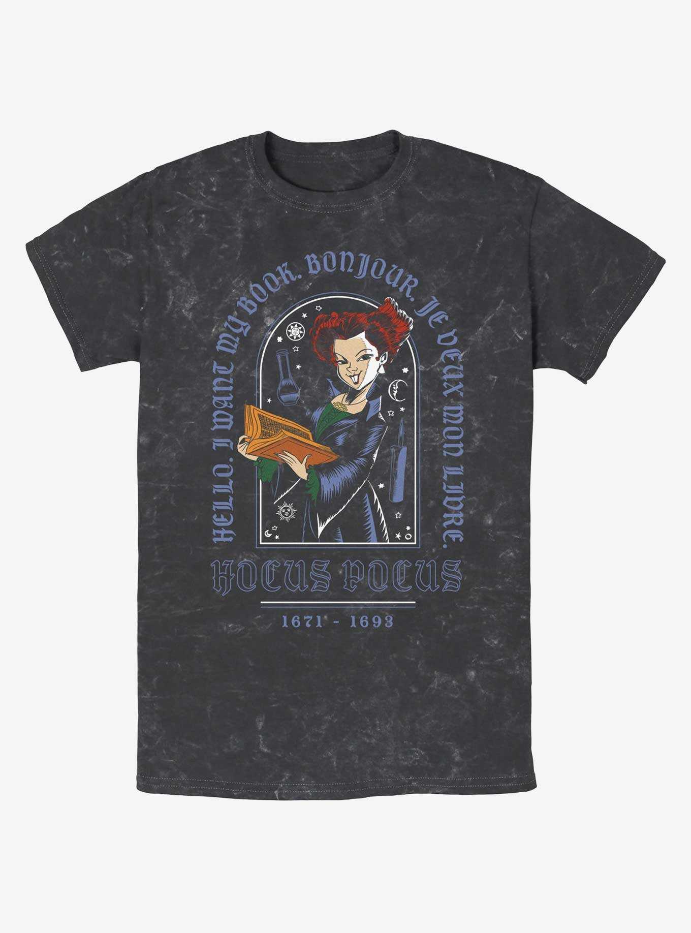 Disney Hocus Pocus Winnie I Want My Book Mineral Wash T-Shirt, , hi-res