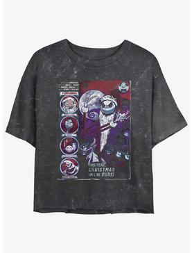 Disney The Nightmare Before Christmas First Nightmare Mineral Wash Girls Crop T-Shirt, , hi-res