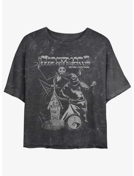 Disney The Nightmare Before Christmas Jack and Boogie Mineral Wash Girls Crop T-Shirt, , hi-res