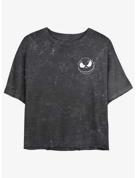 Disney The Nightmare Before Christmas Jack Skellington Pocket Mineral Wash Girls Crop T-Shirt, , hi-res