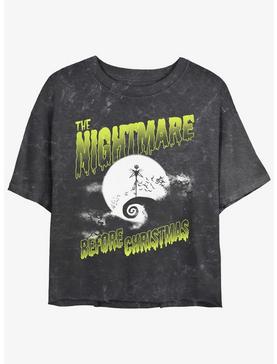 Disney The Nightmare Before Christmas Moonlit Jack Skellington Mineral Wash Girls Crop T-Shirt, , hi-res