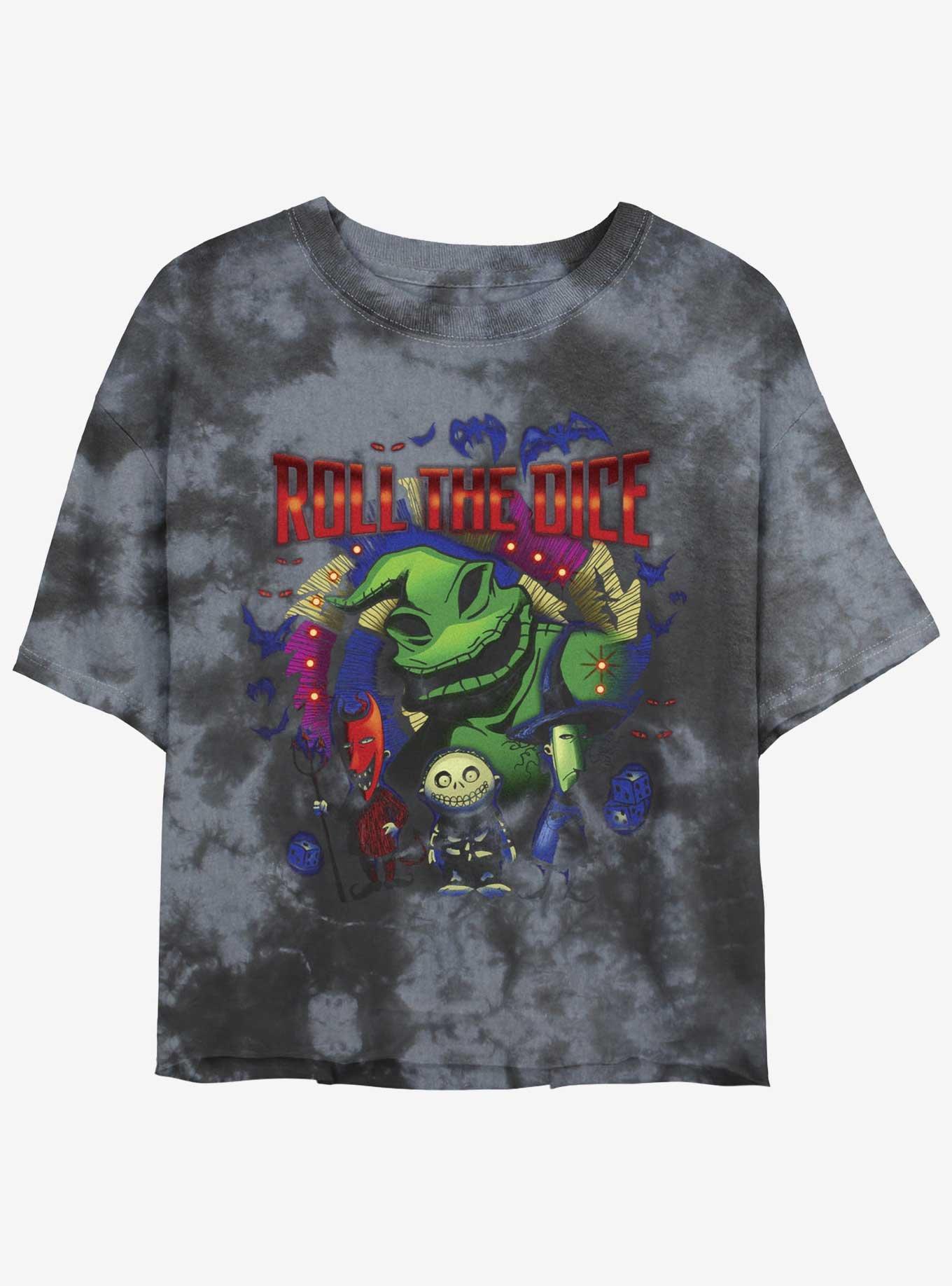 Disney The Nightmare Before Christmas Oogie Boogie Dice Tie-Dye Girls Crop T-Shirt