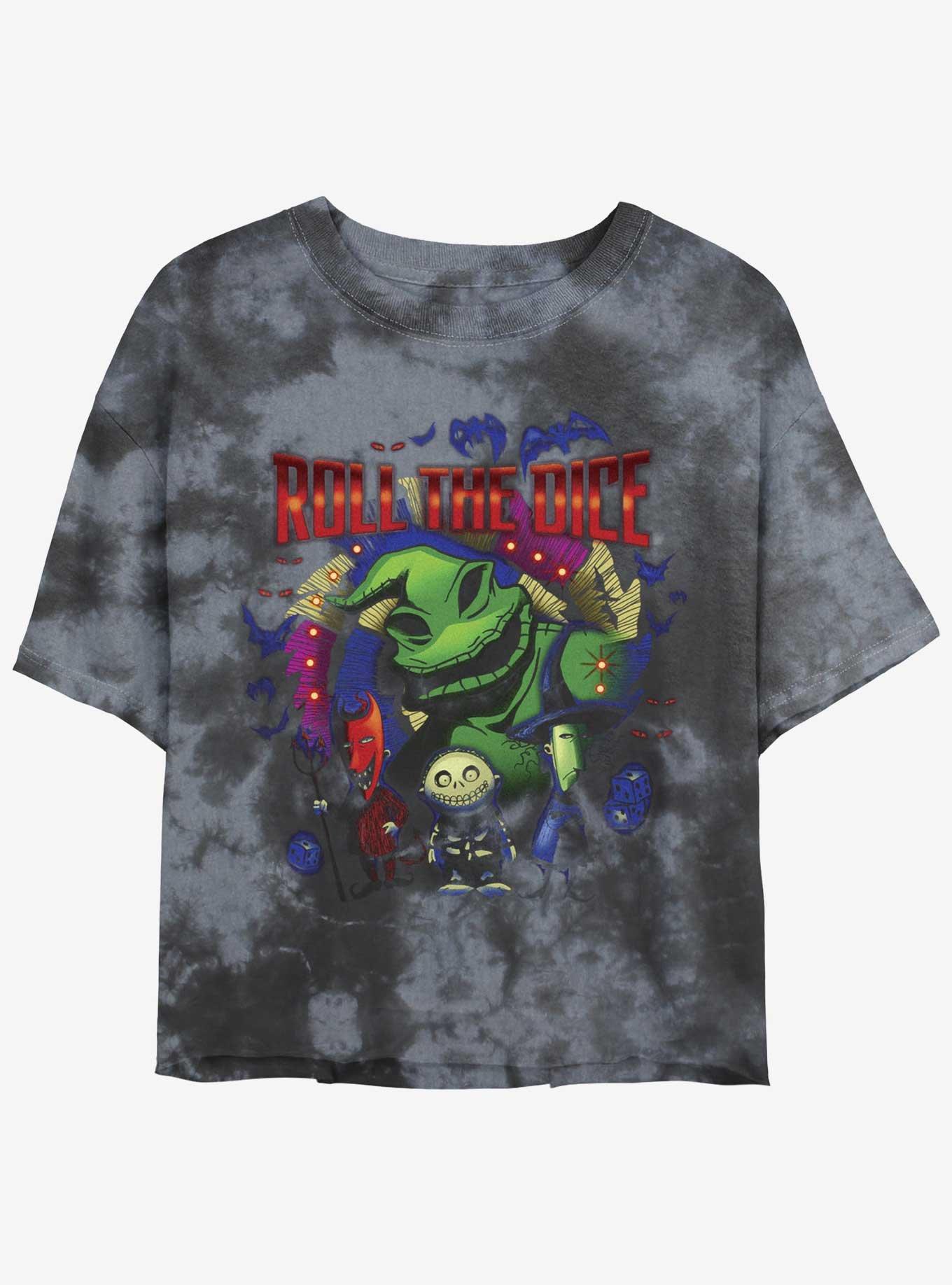 Disney The Nightmare Before Christmas Oogie Boogie Dice Tie-Dye Girls Crop T-Shirt, , hi-res