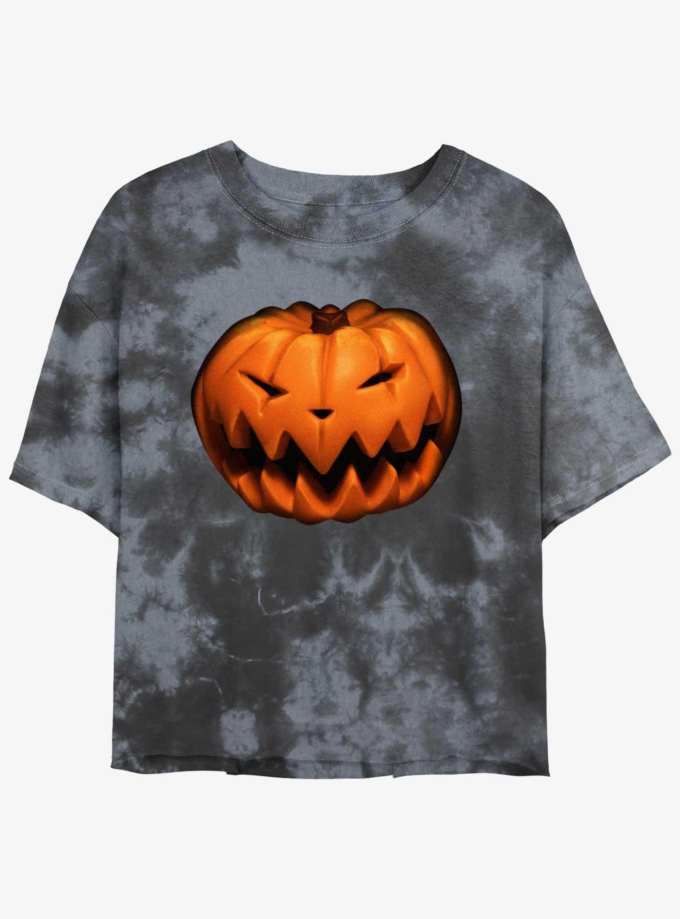 Disney The Nightmare Before Christmas Pumpkin King Tie-Dye Girls Crop T-Shirt, , hi-res