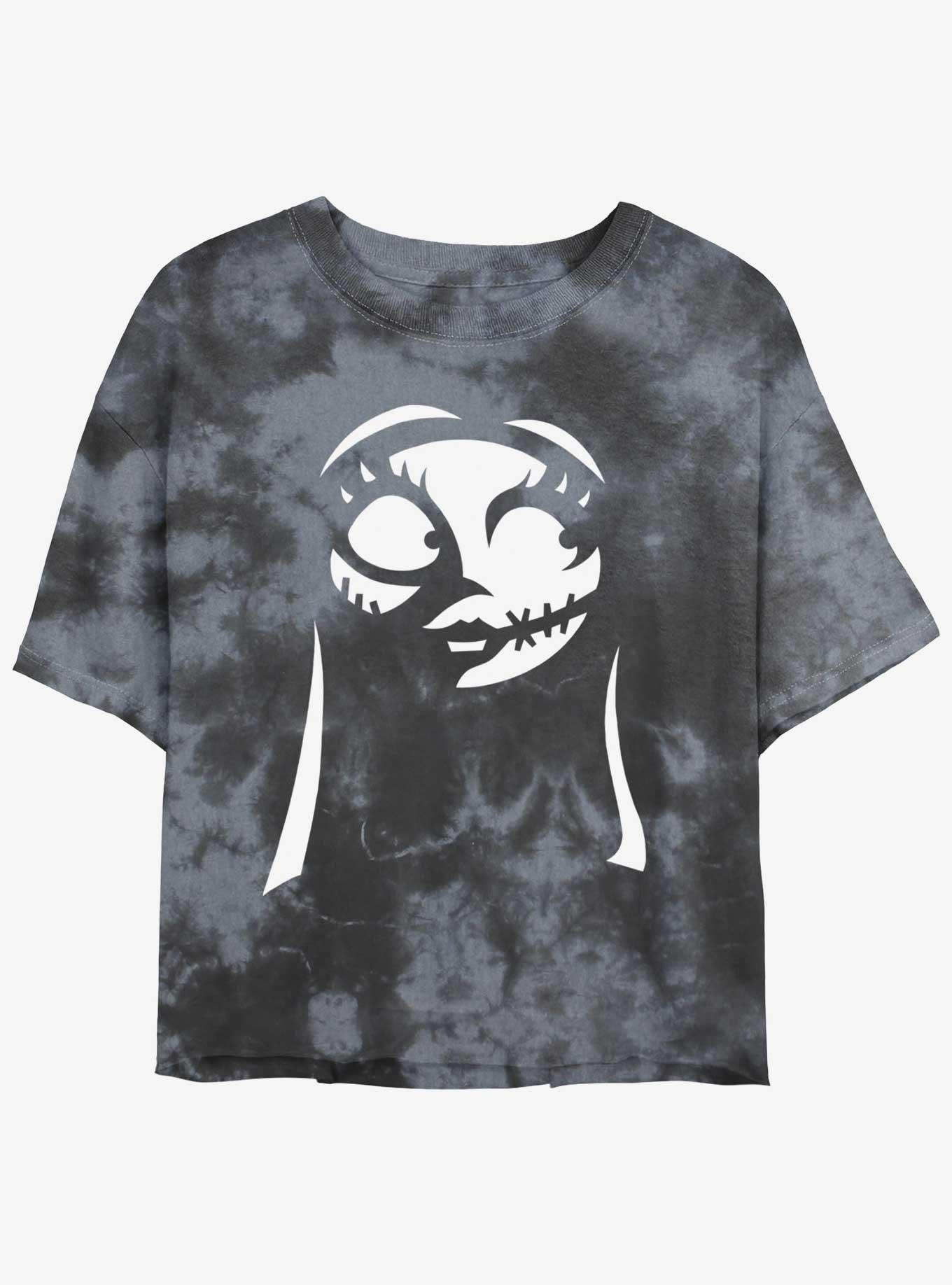 Disney The Nightmare Before Christmas Sally Tie-Dye Girls Crop T-Shirt, BLKCHAR, hi-res