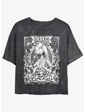 Disney The Nightmare Before Christmas Sally Scream Queen Mineral Wash Girls Crop T-Shirt, , hi-res