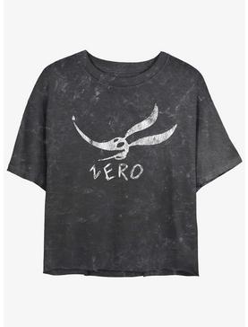 Disney The Nightmare Before Christmas Zero Face Mineral Wash Girls Crop T-Shirt, , hi-res