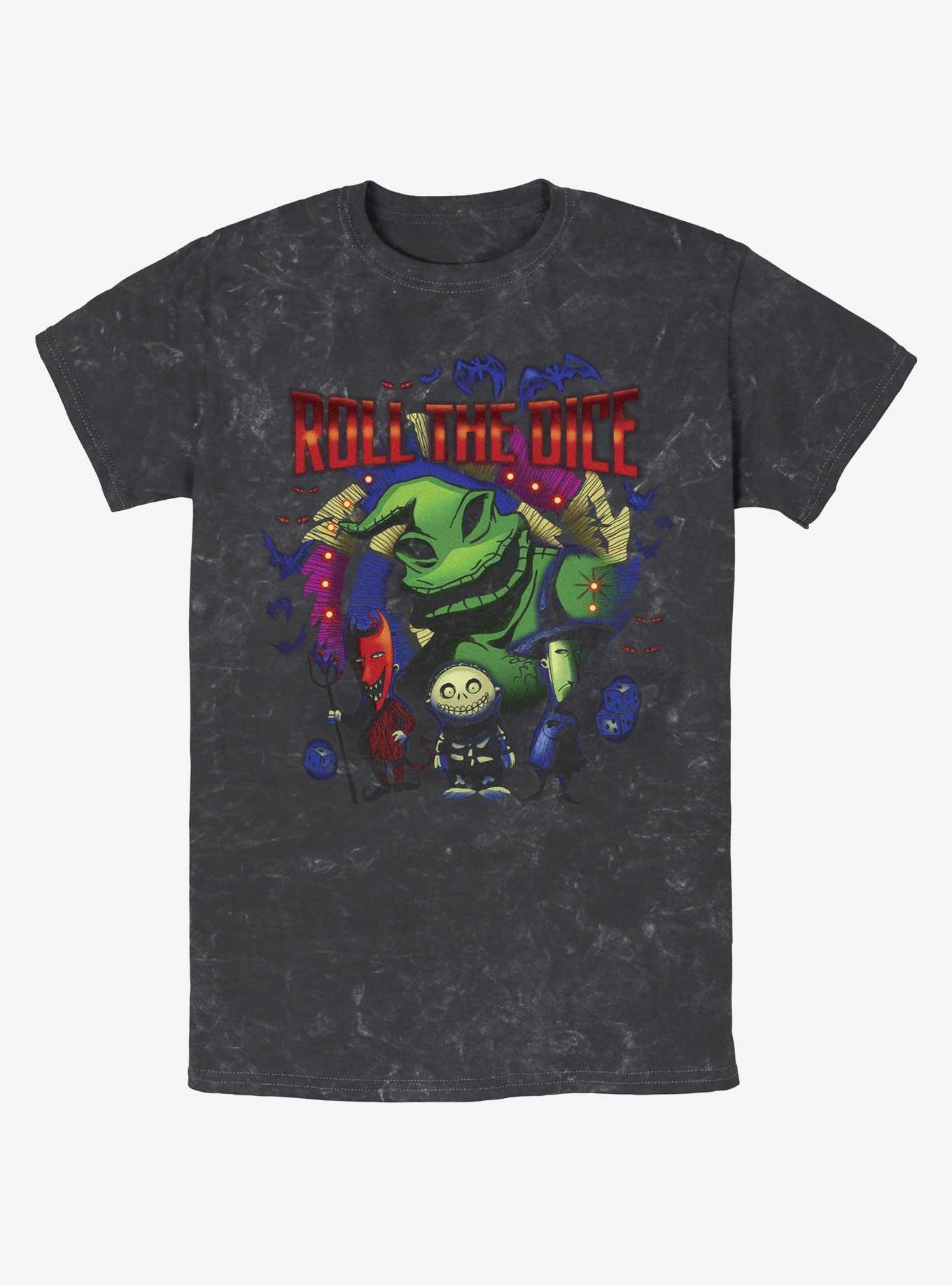 Disney The Nightmare Before Christmas Oogie Boogie Dice Mineral Wash T-Shirt, BLACK, hi-res