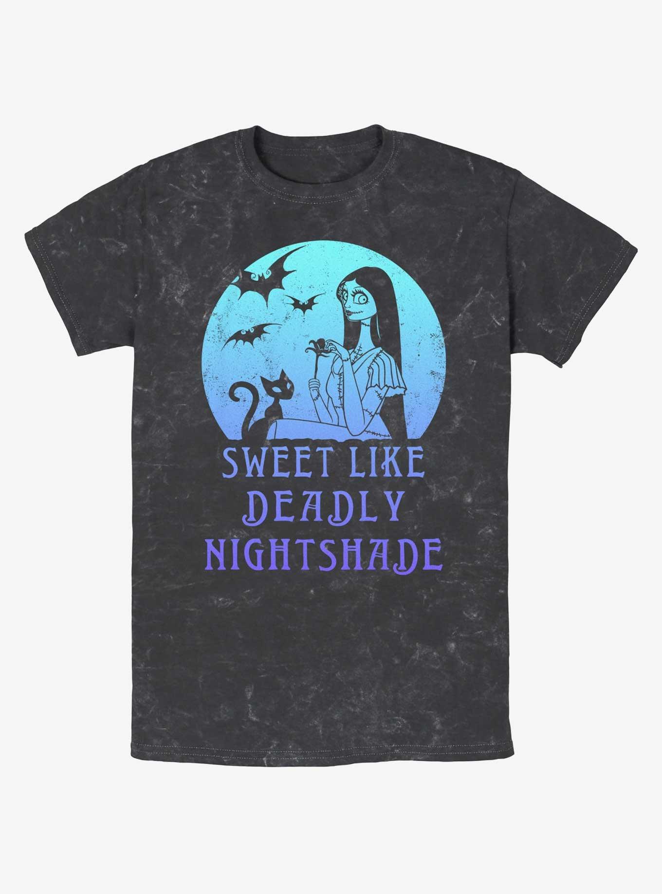 Disney The Nightmare Before Christmas Sally Sweet Like Deadly Nightshade Mineral Wash T-Shirt, BLACK, hi-res