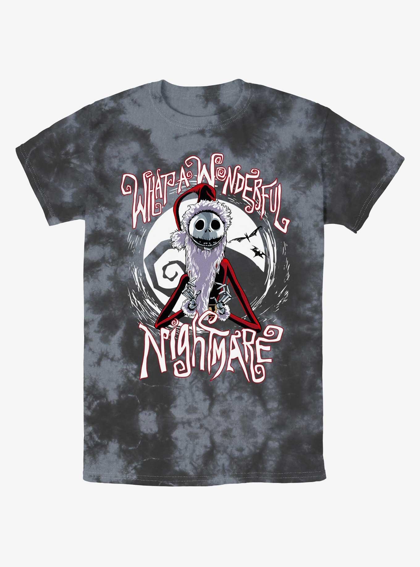 Disney The Nightmare Before Christmas Santa Jack Wonderful Nightmare Tie-Dye T-Shirt, BLKCHAR, hi-res