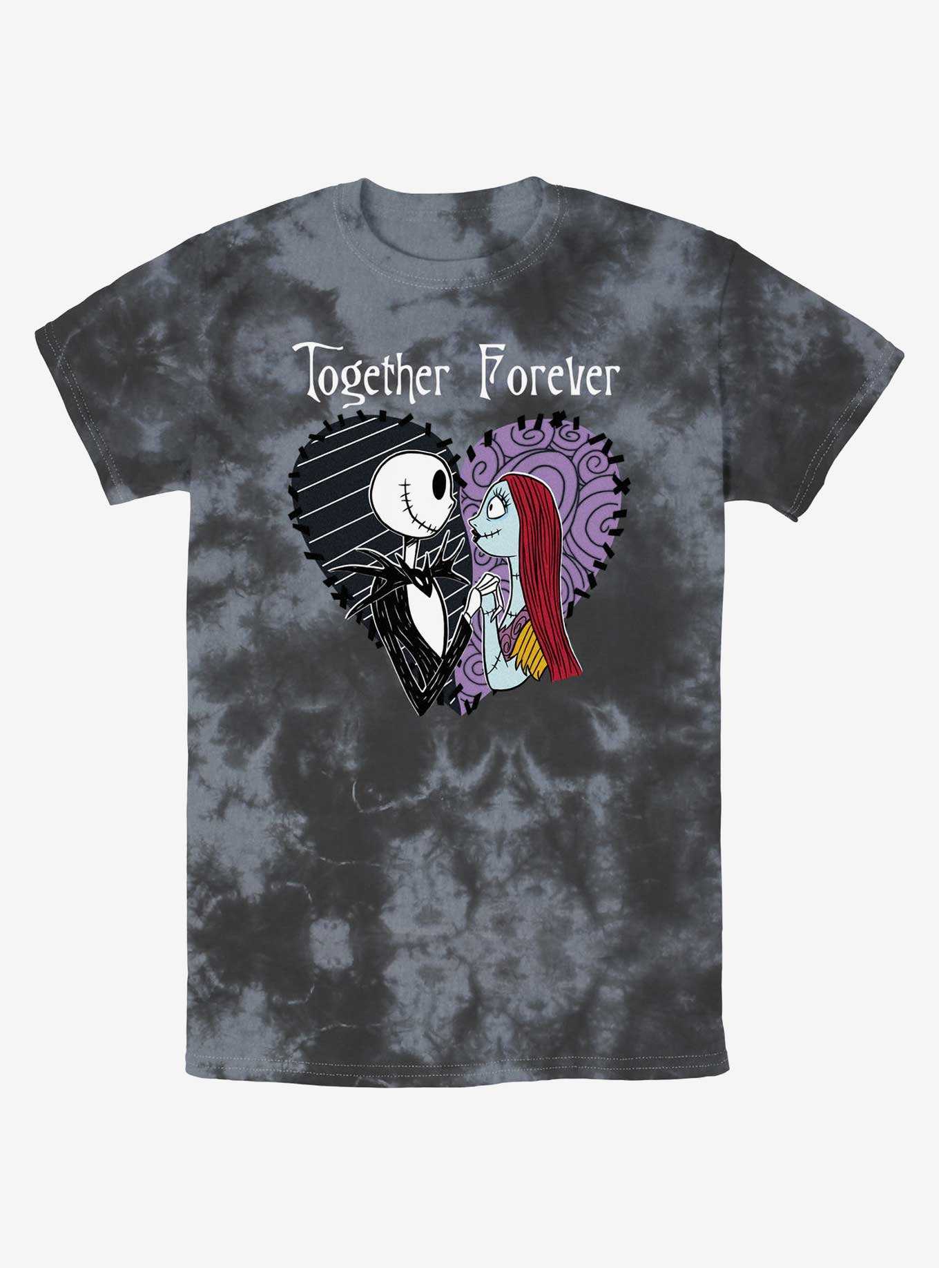 Disney The Nightmare Before Christmas Jack and Sally Together Forever Tie-Dye T-Shirt, , hi-res
