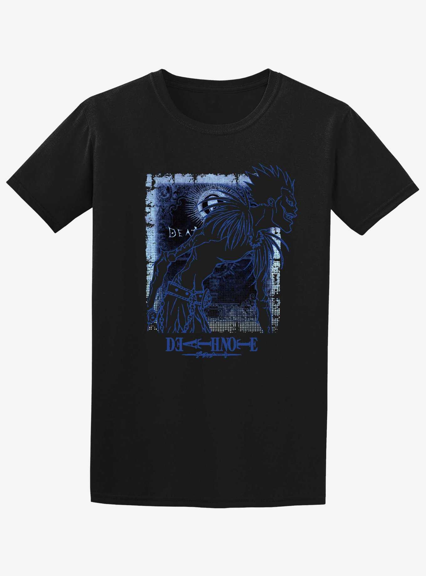 Death Note Ryuk Blue Outline Boyfriend Fit Girls T-Shirt, , hi-res