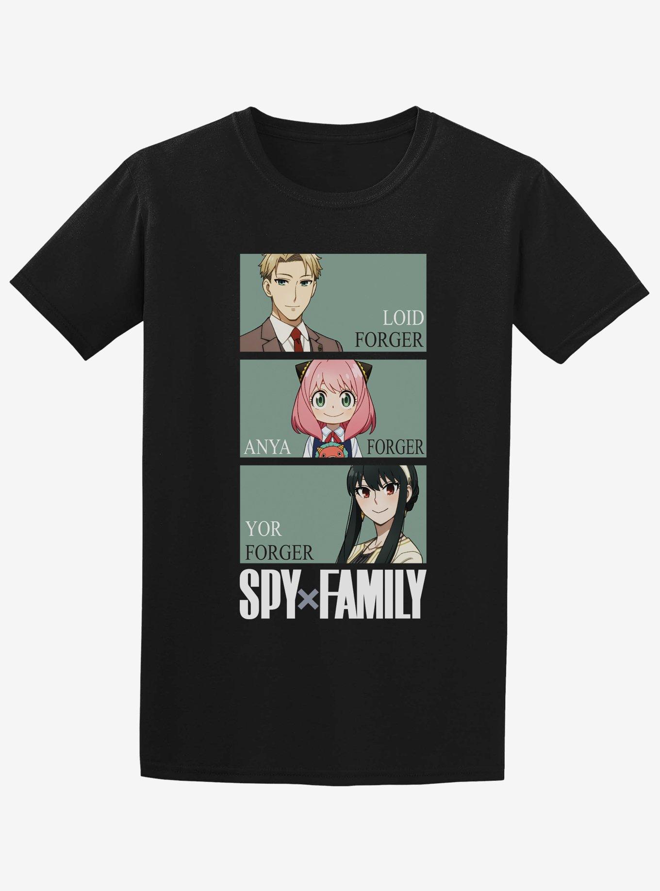 Spy X Family Forger Family Panels Boyfriend Fit Girls T-Shirt