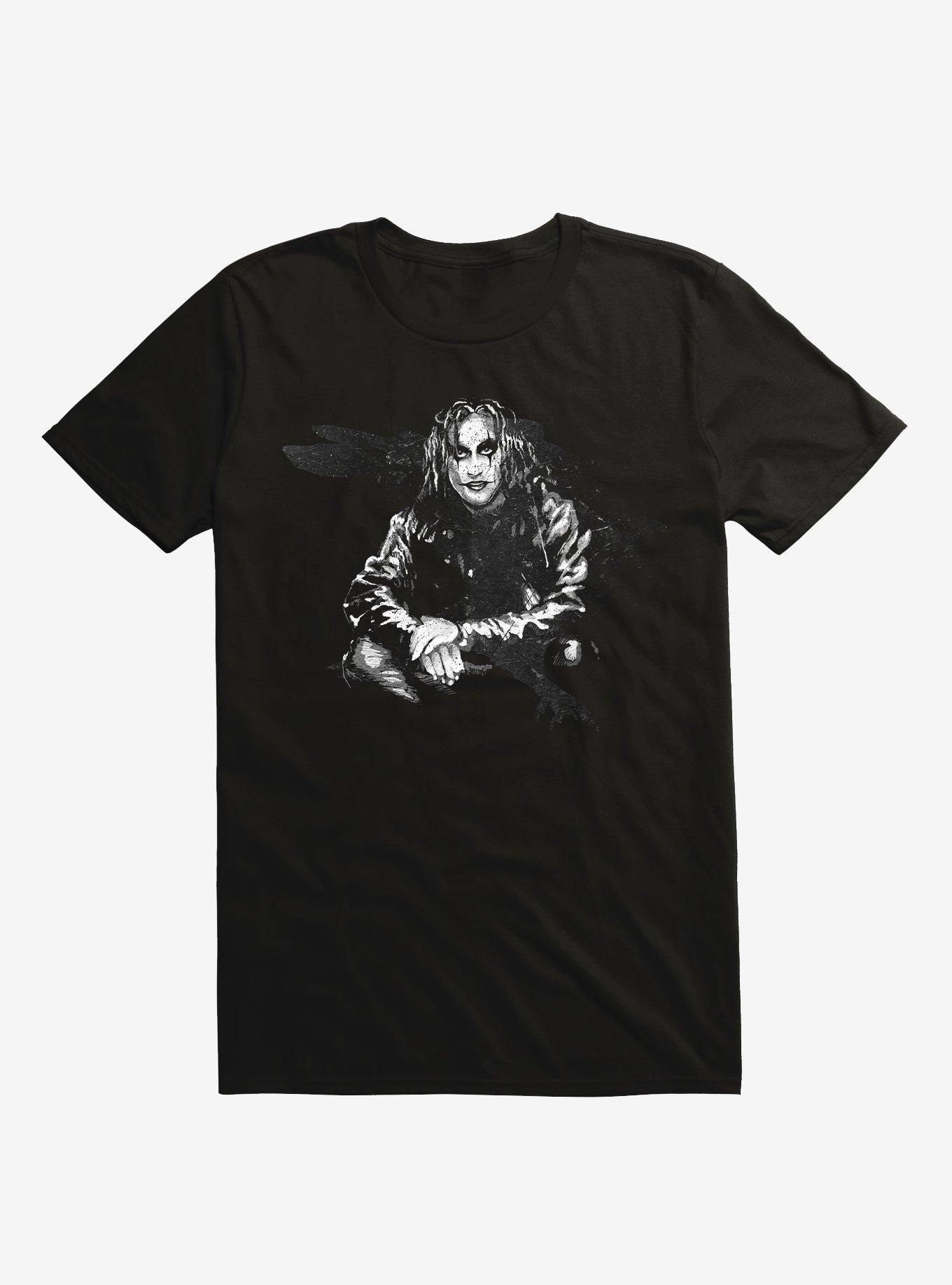 The Crow Eric Draven Sitting T-Shirt, BLACK, hi-res
