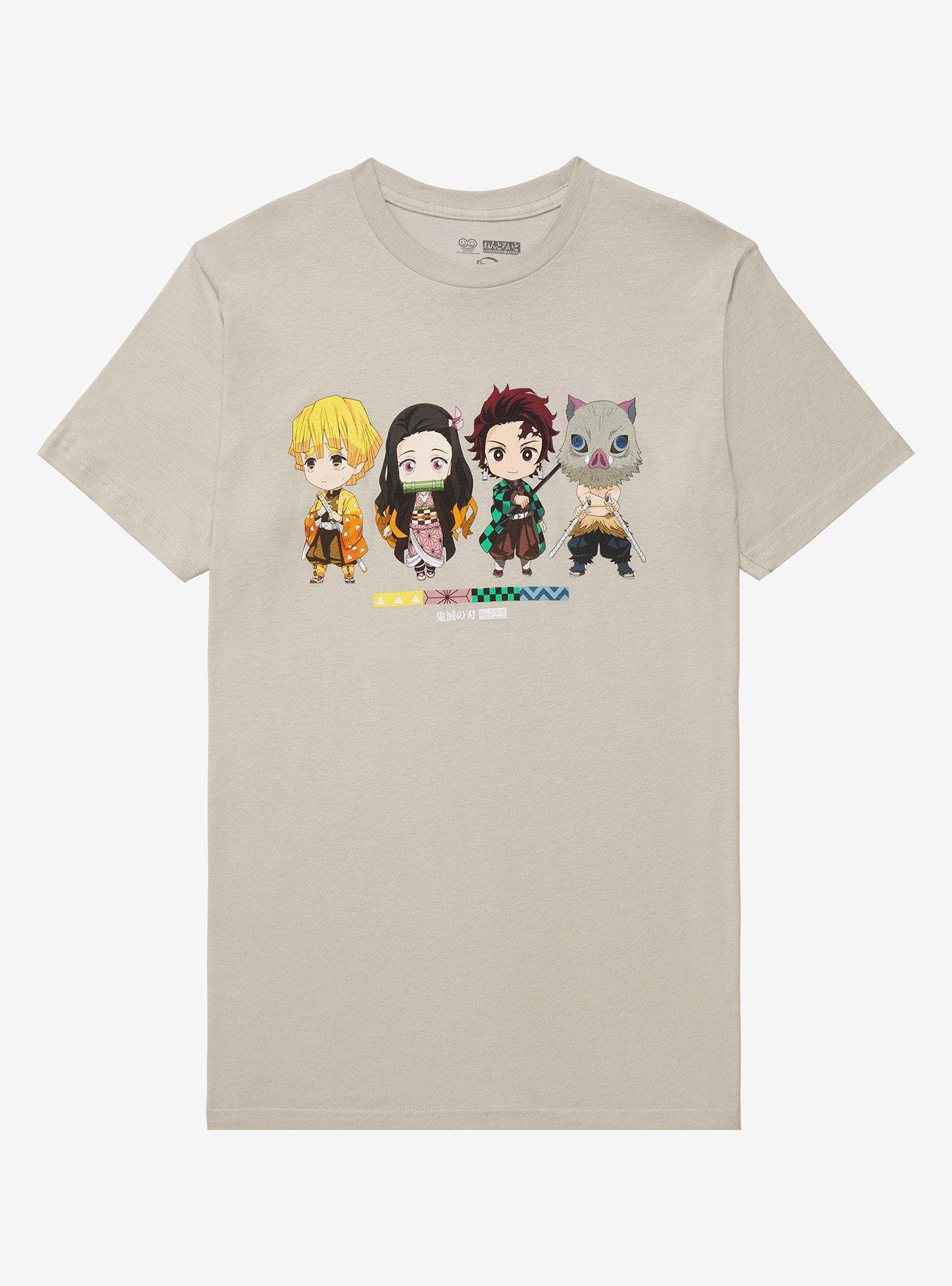 Demon Slayer: Kimetsu No Yaiba Nendoroid Group T-Shirt, GREY, hi-res