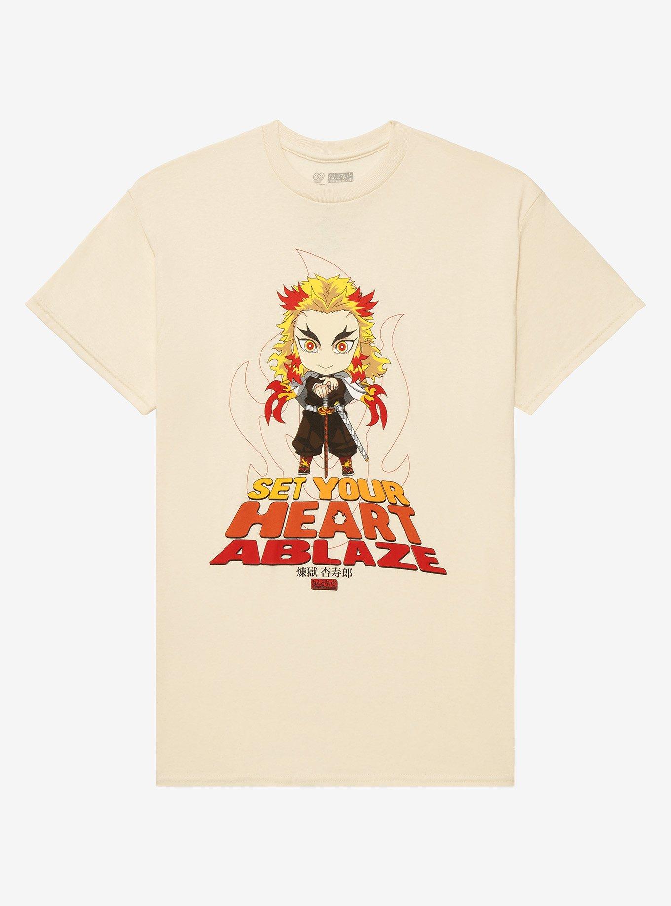 Demon Slayer: Kimetsu No Yaiba Nendoroid Rengoku T-Shirt, BEIGE, hi-res
