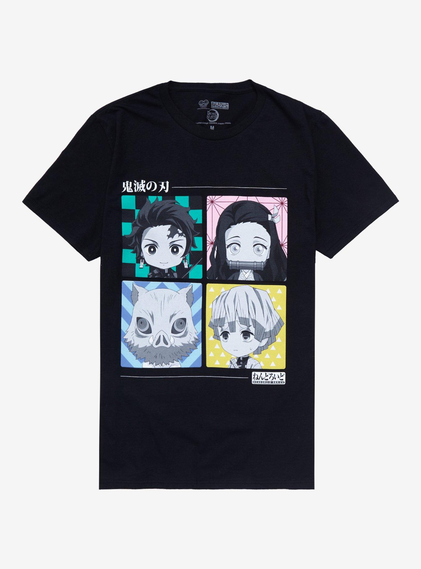 Demon Slayer: Kimetsu No Yaiba Nendoroid Group Grid T-Shirt, BLACK, hi-res