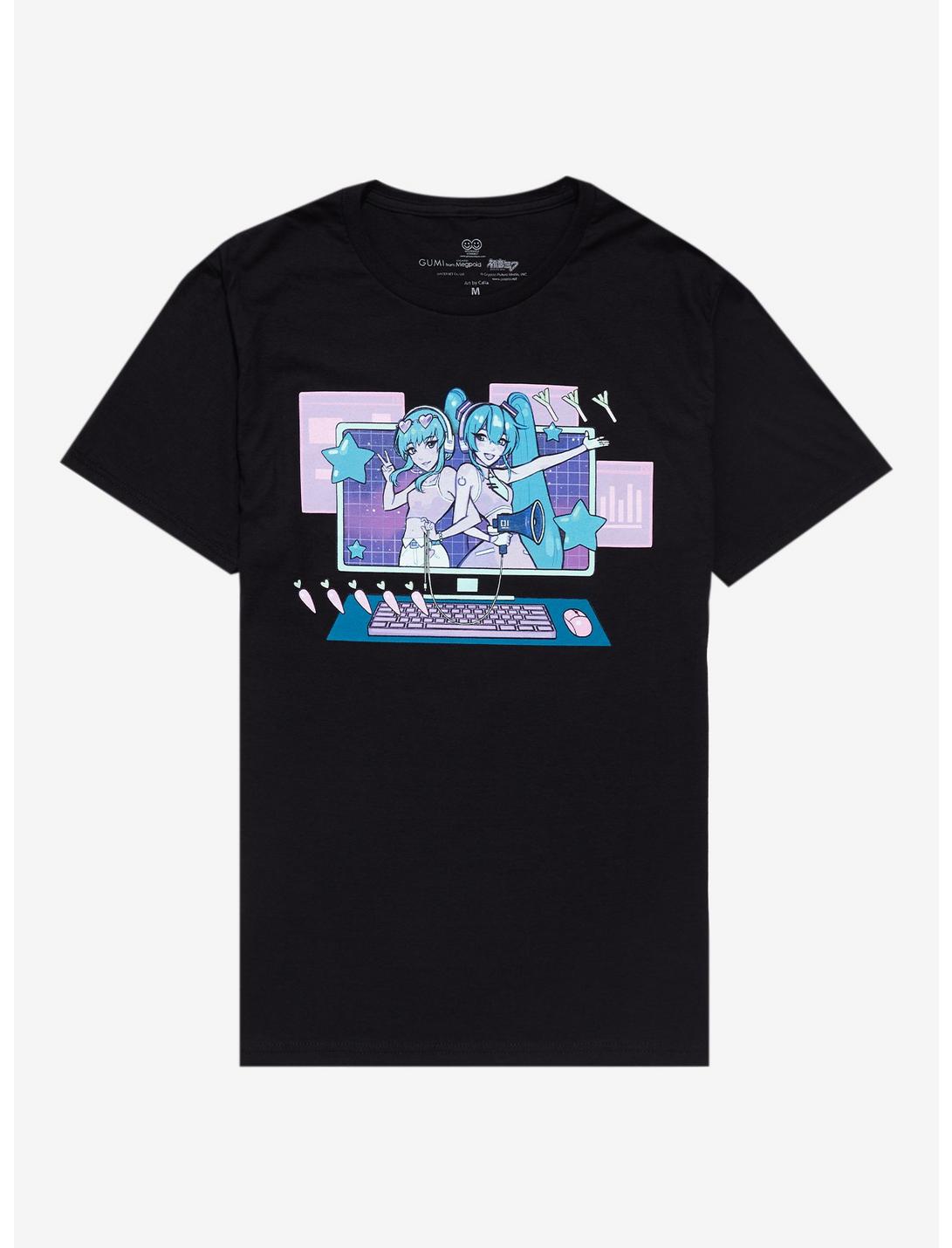 Hatsune Miku X GUMI Computer Divas T-Shirt By Calla, MULTI, hi-res