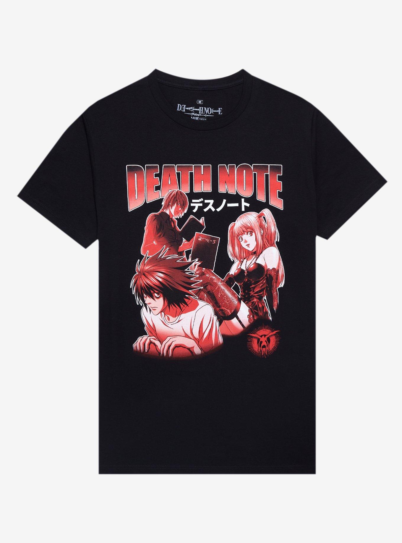 Death Note Trio Red Tonal Collage T-Shirt | Hot Topic
