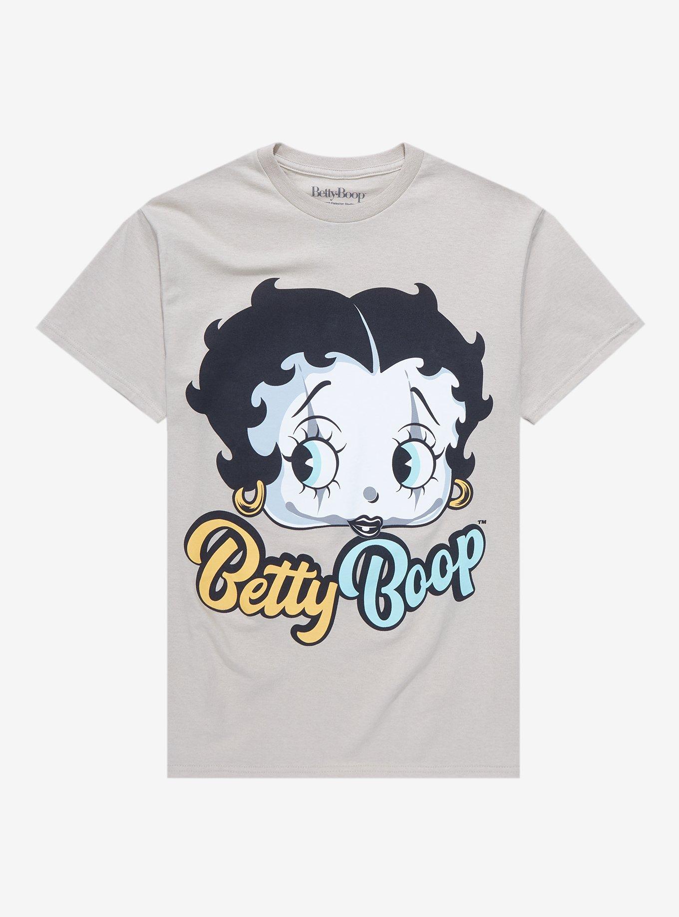 Betty Boop Mime Face Boyfriend Fit Girls T-Shirt, MULTI, hi-res