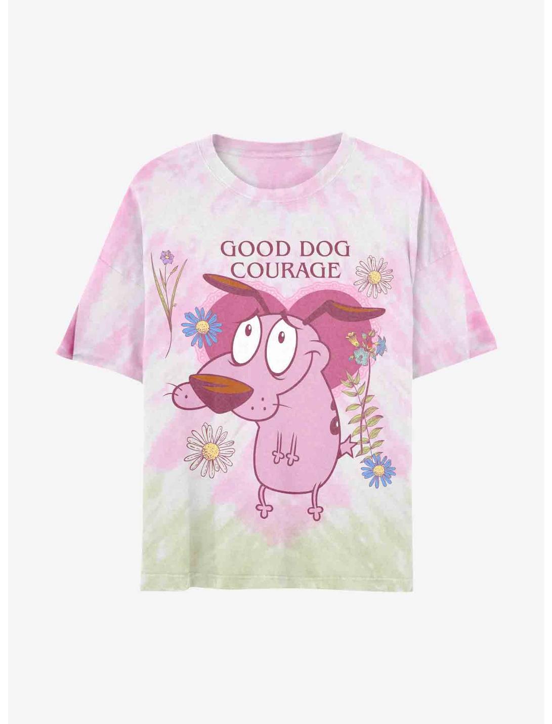Courage The Cowardly Dog Flower Wash Boyfriend Fit Girls T-Shirt, MULTI, hi-res