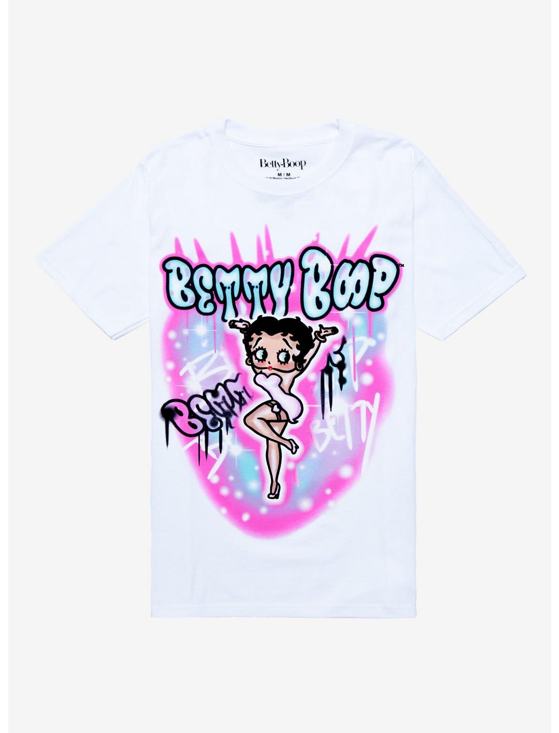 Betty Boop Airbrush Boyfriend Fit Girls T-Shirt, MULTI, hi-res