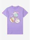 Pusheen Milk Carton Boyfriend Fit Girls T-Shirt, MULTI, hi-res