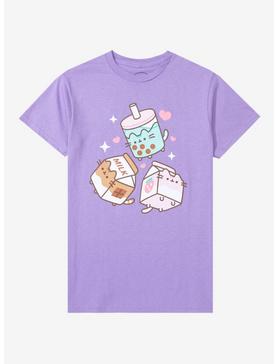 Pusheen Milk Carton Boyfriend Fit Girls T-Shirt, , hi-res