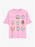 Pusheen Ice Cream Boyfriend Fit Girls T-Shirt, MULTI, hi-res
