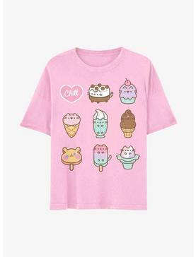 Plus Size Pusheen Ice Cream Boyfriend Fit Girls T-Shirt, , hi-res