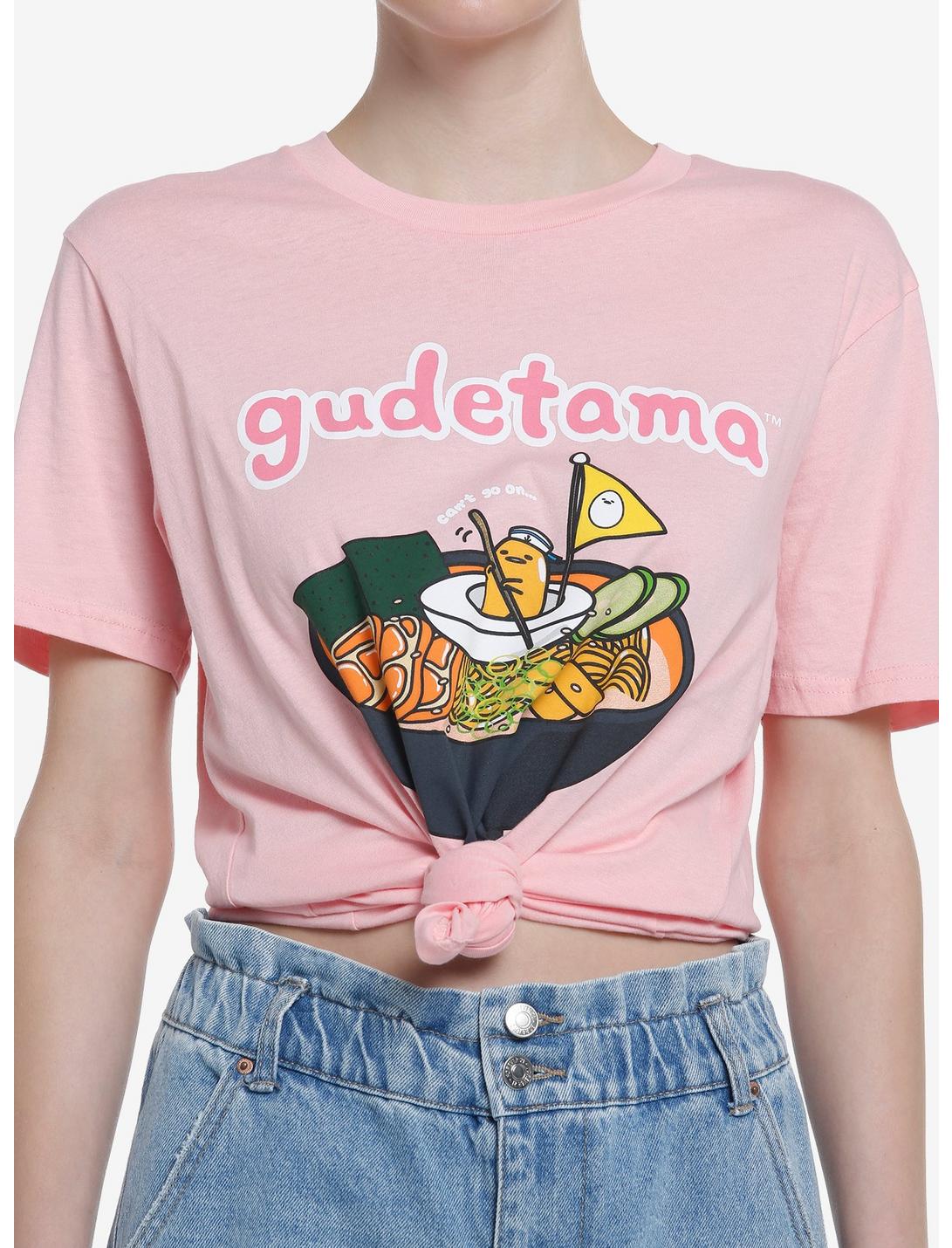 Gudetama Pink Ramen Boyfriend Fit Girls T-Shirt, MULTI, hi-res