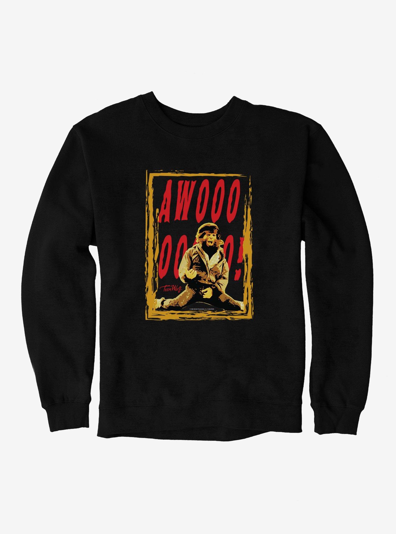 Teen Wolf Awoooo! Sweatshirt, BLACK, hi-res