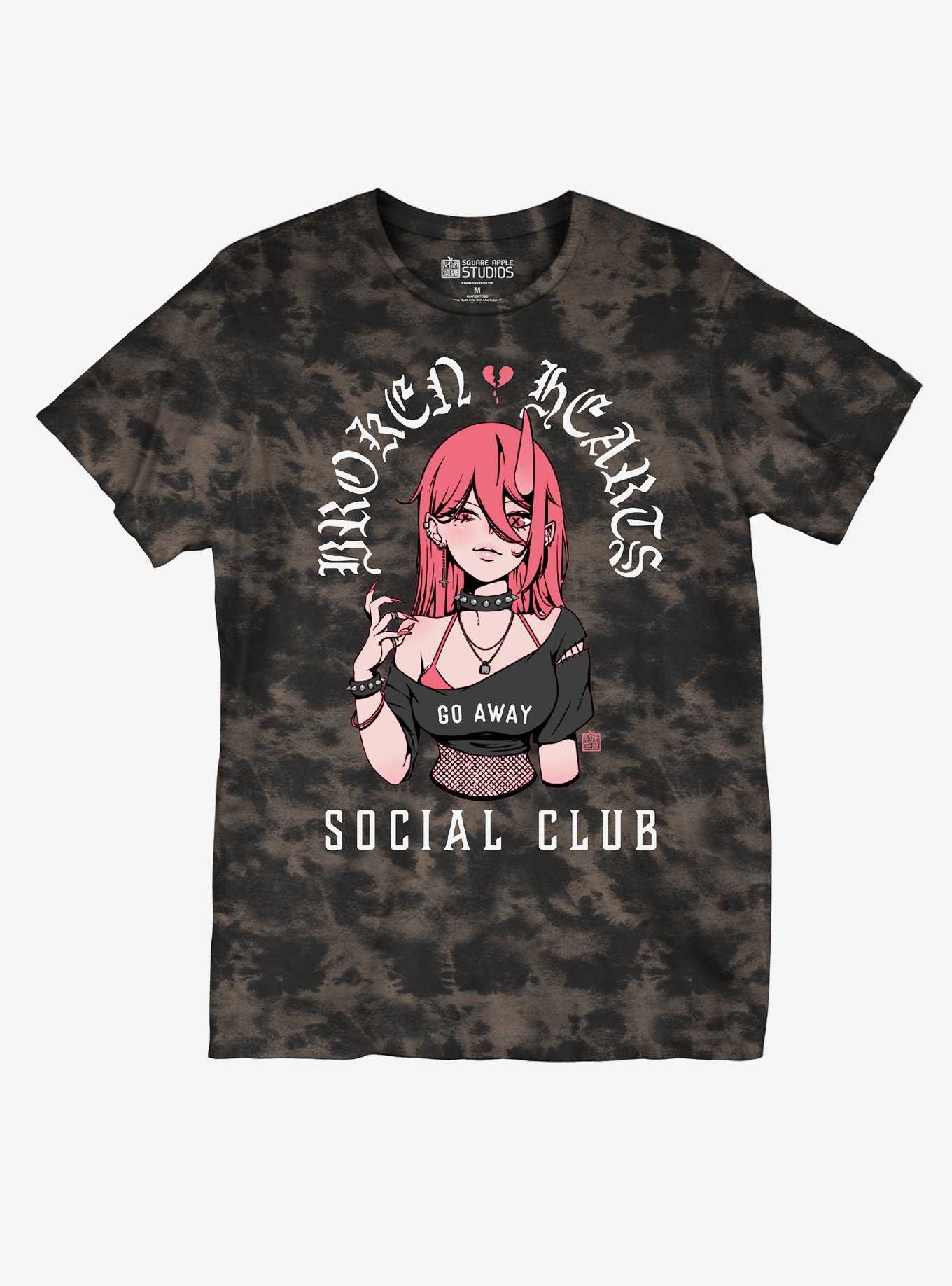 Broken Hearts Social Club T-Shirt By Square Apple Studios, , hi-res