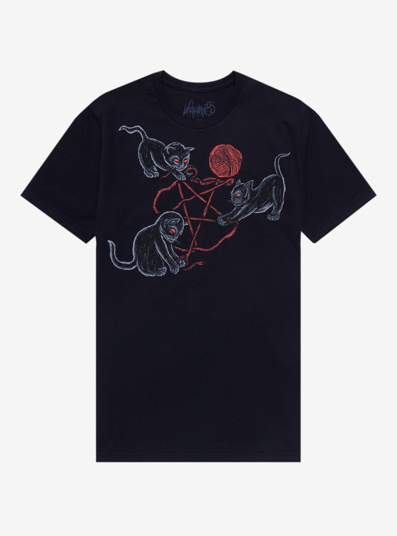 Demonic Cats Playtime T-Shirt By Vertebrae33, MULTI, hi-res
