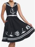 Her Universe Disney Steamboat Willie Sailor Dress Her Universe Exclusive, BLACK  WHITE, hi-res