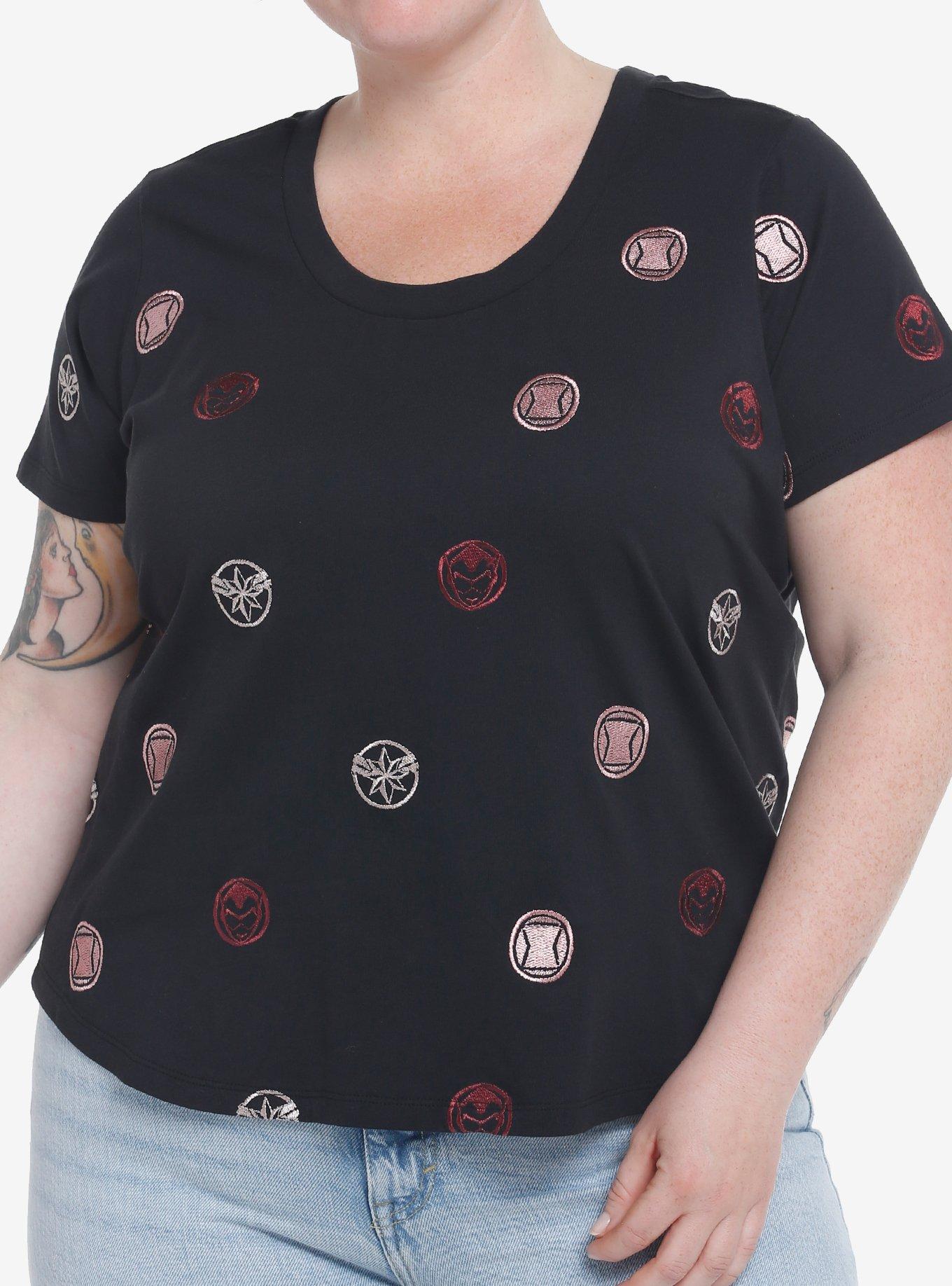 Her Universe Marvel Avengers Icons Scoop Neck T-Shirt Plus Size, , hi-res