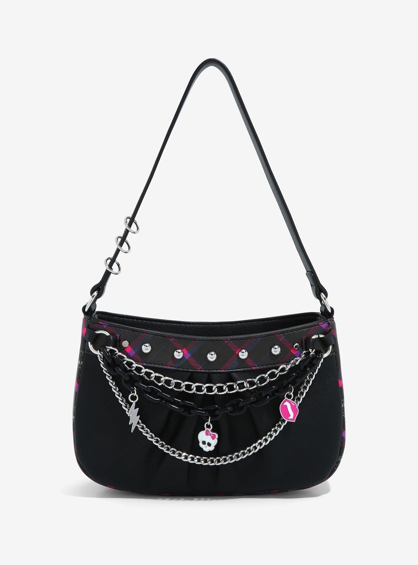 Monster High Plaid Chain Baguette Bag Hot Topic