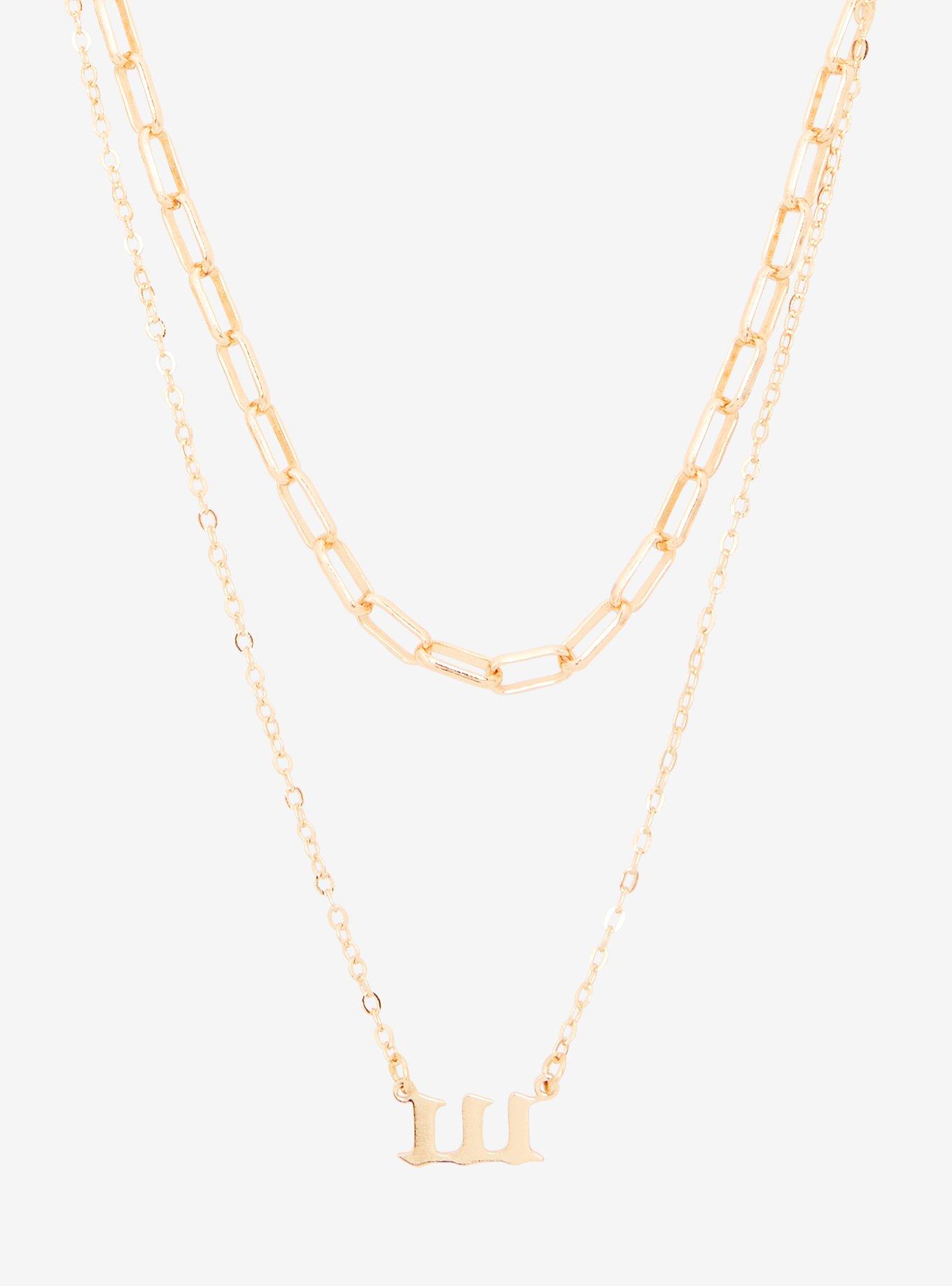 Angel Number 111 Necklace Set, , hi-res