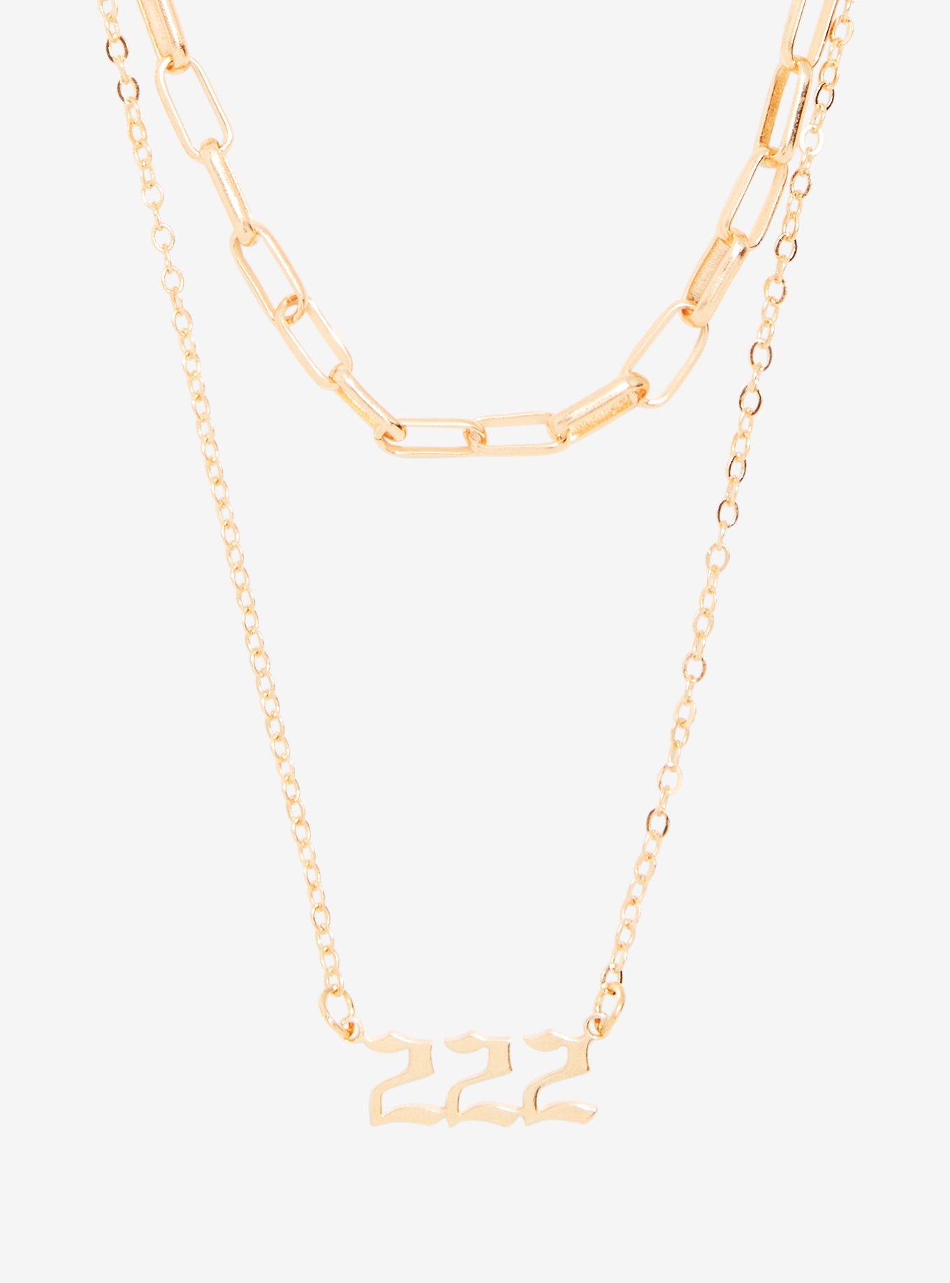 Angel Number 222 Necklace Set, , hi-res