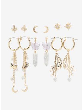 Butterfly Crystal Pearl Earring Set, , hi-res