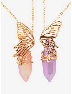 Butterfly Wing Crystal Best Friend Necklace Set, , hi-res