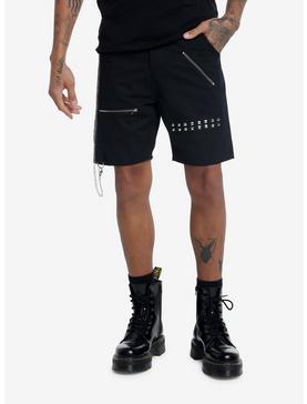 Black Stud Shorts, , hi-res