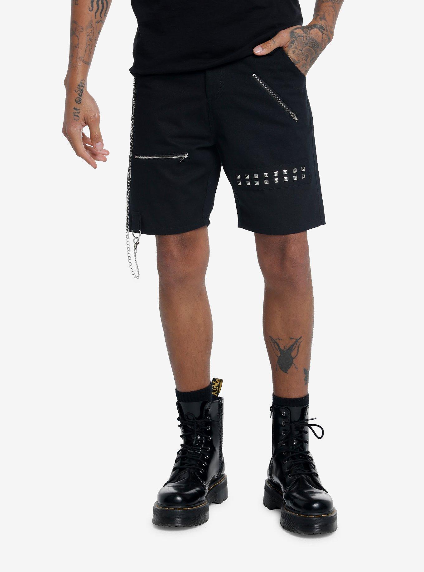 Black Stud Shorts | Hot Topic
